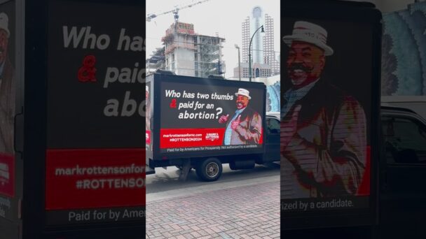 RIDDLE OF THE DAY 🤔 Who Has 2 Thumbs & Paid for an Abortion? 😂🤣 Spotted this gem in Charlotte NC
